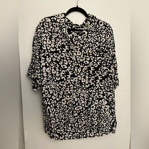 Urban Outfitters Black and White Cheetah Print Shirt